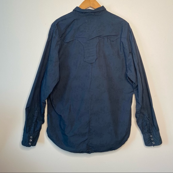 Guess Jeans Casual Blue Long Sleeve Shirt XL - Picture 7 of 11